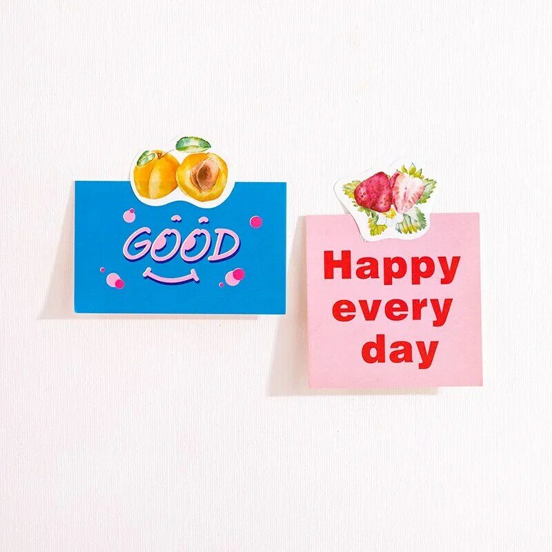 45pcs Fruit Stickers Cherry Peach Kawaii Diary Handmade Adhesive Paper Sticker Scrapbooking Stationery Stationery Box
