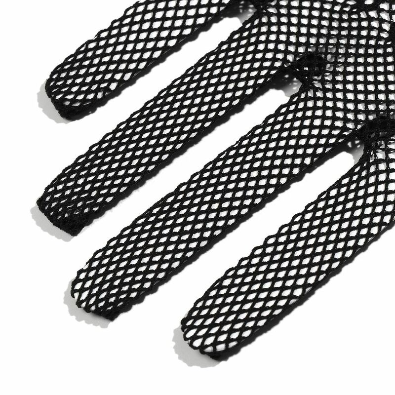 Guantes de conducción a prueba de rayos UV para mujer, guantes de rejilla de malla de nailon, guantes finos sólidos, guantes de mitones elegantes para mujer, 1 par