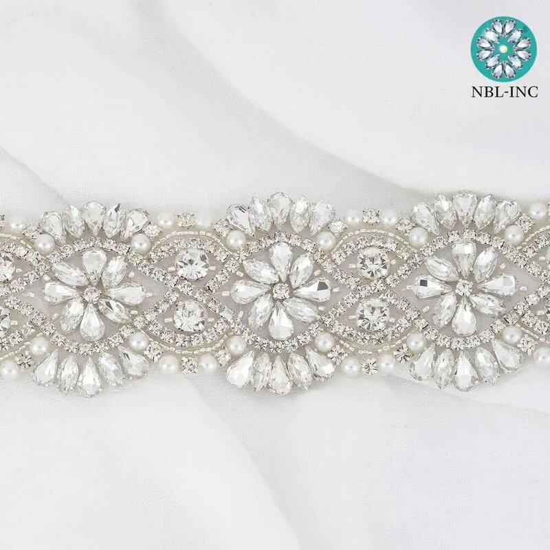 Cinturón de boda con diamantes de imitación, accesorios para vestido de novia, faja para vestido de novia, WDD0337, 1 ud.