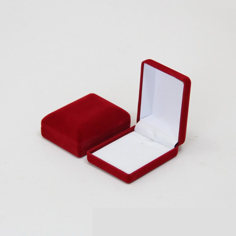 Braut Halskette Anhänger Box Großhandel Qualität Samt Hochzeit Schmuck Geschenk Fall Schmuckstück Display Halter Große Ohrringe Lagerung Box