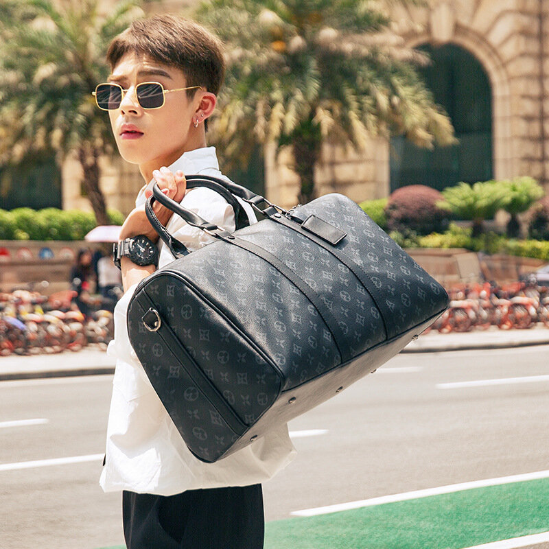 Neue PU Leder handtasche reisetasche Große kapazität seesack tragen auf reisetaschen Wasserdicht Gym tasche wochenende tasche verpackung würfel