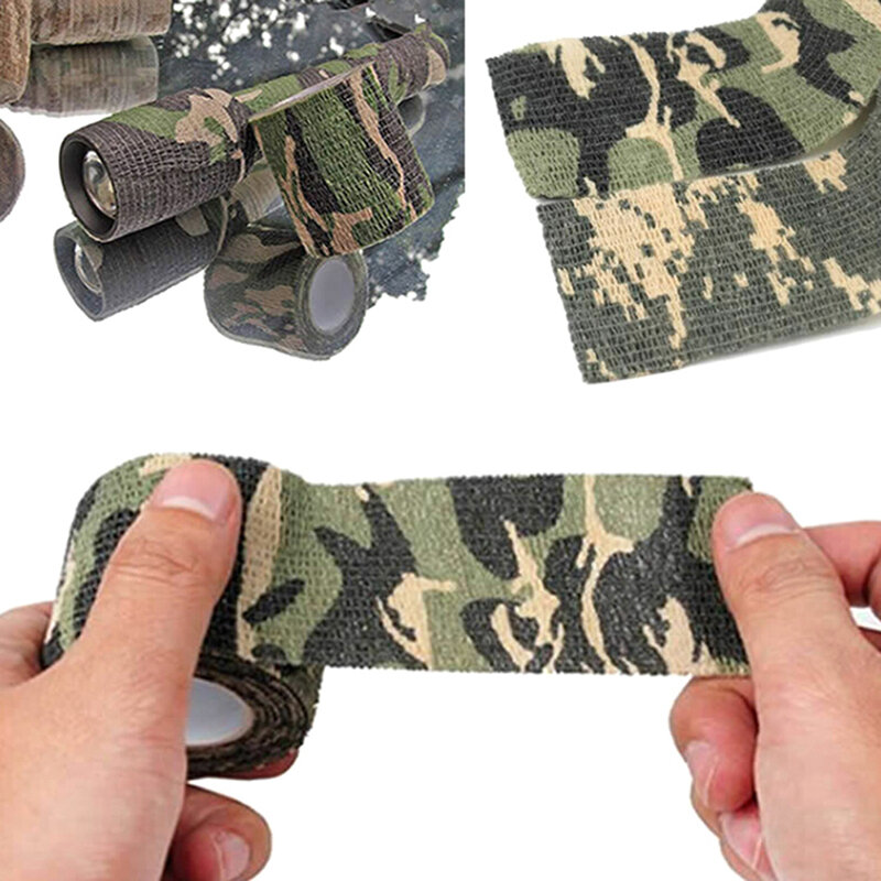 Hunt Vermomming Elastoplast Camouflage Elastische Wrap Tape Zelfklevende Sportbeschermer Enkel Knie Vinger Arm Bandage