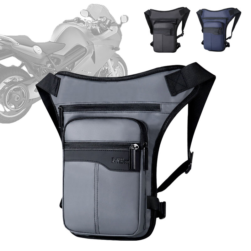 Dorywczo motocyklowa torba opadająca na nogę Hip torebka na biodro wodoodporne torby boczne dla mężczyzn jazda na zewnątrz rower turystyczny w talii torba czarna