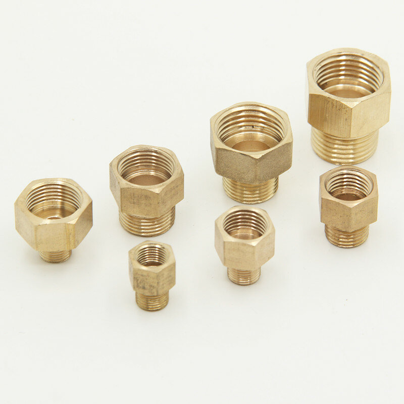 1pcs Copper M/F 1/8",1/4",3/8",1/2" 3/4" BSP Male to Female Threaded Brass Coupler Adapter Brass Pipe Fitting