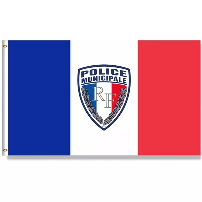 60X90CM/90X15 0cm/120X180CM francia bandiera del comune della polizia Banner 100D passacavi in ottone poliestere
