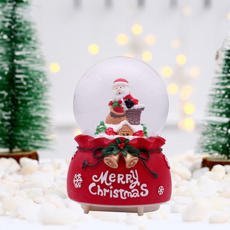 كرة الثلج المصغرة لعيد الميلاد للفتيات ، ديكور سطح المكتب ، الثلج مصغرة ، الموسيقى ، الكريستال ، زخرفة ، هدية للأطفال ، صغيرة