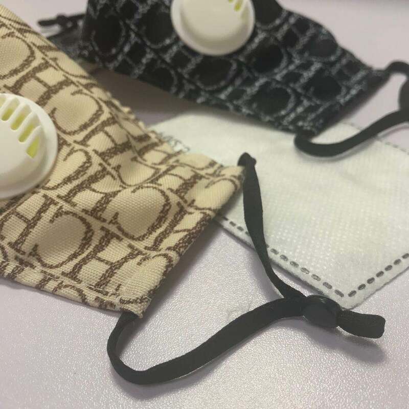 1 máscara 2 filtros de moda de algodón mascarillas Unisex de lujo Mascarilla reutilizable lavable ajustable oreja-Cuerda