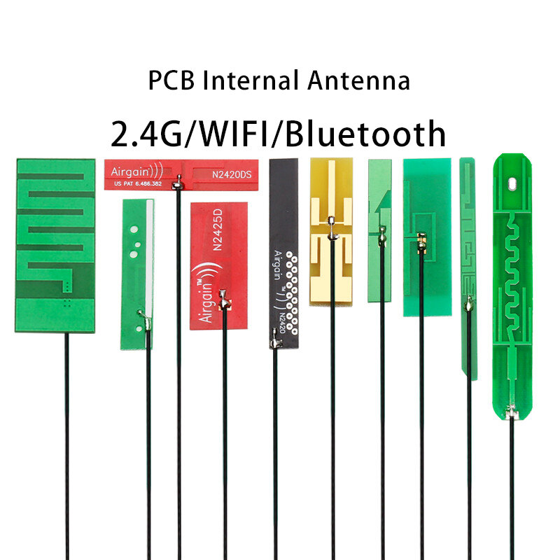 Built-in PCB WIFI Antena, 2.4G, ZigBee Módulo Bluetooth, Omnidirecional Alto Ganho 8Dbi Ipex Interface, RG1.13, 12cm Cabo, 2Pcs