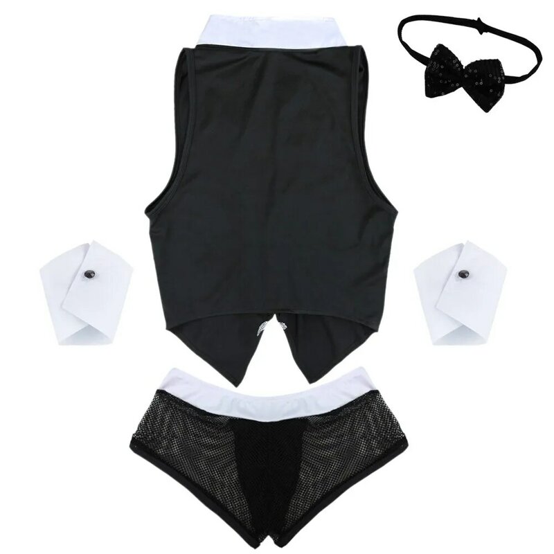 Costume de servante sexy pour hommes, sous-vêtements avec col et poignets, ensemble de lingerie cosplay, Y-Boxer, tenues de jeu, Hot 7.0