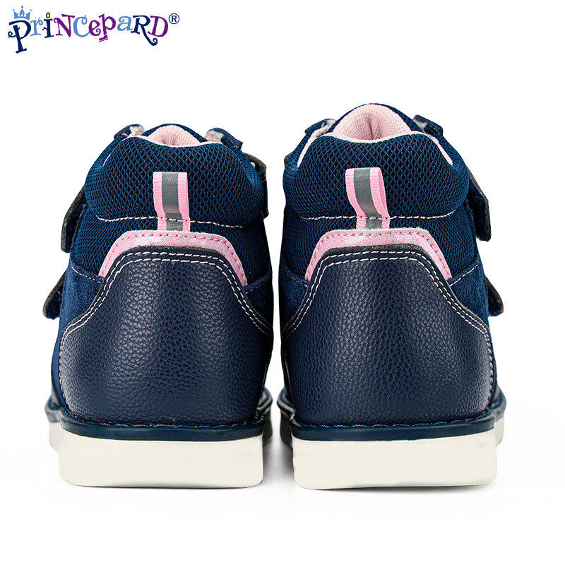 Princepard-Tênis infantil ortopédico, calçado casual para menino e menina, calçado de costas altas com tornozelo, novo, outono