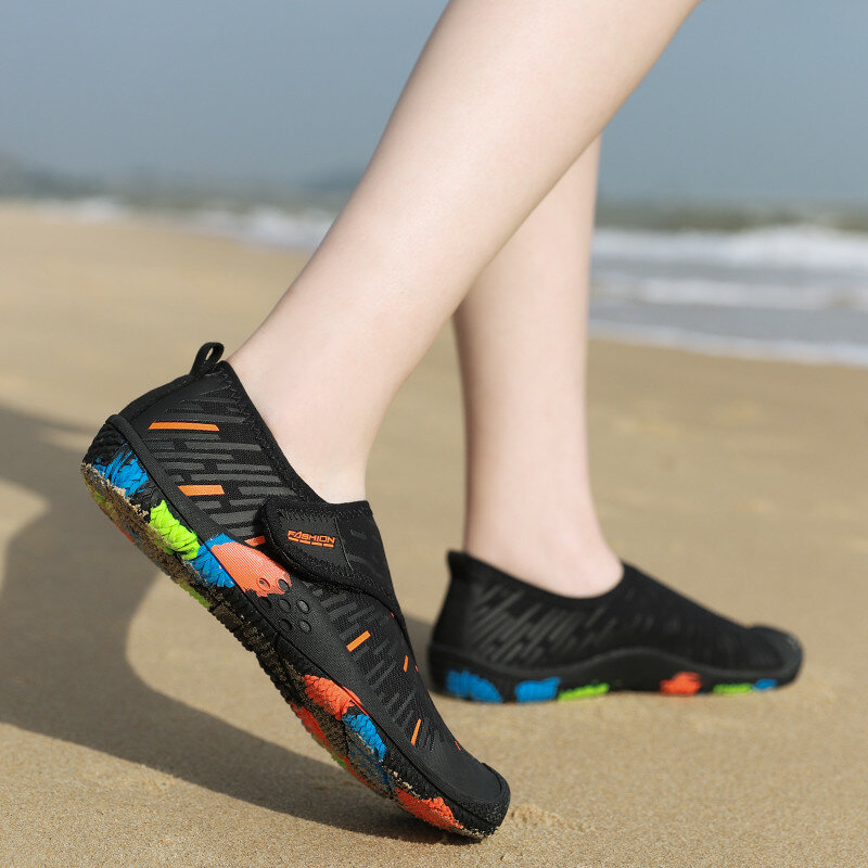 Zapatos de verano para hombre y mujer, de cinco Figners zapatillas de deporte, de secado rápido, color negro, 2022