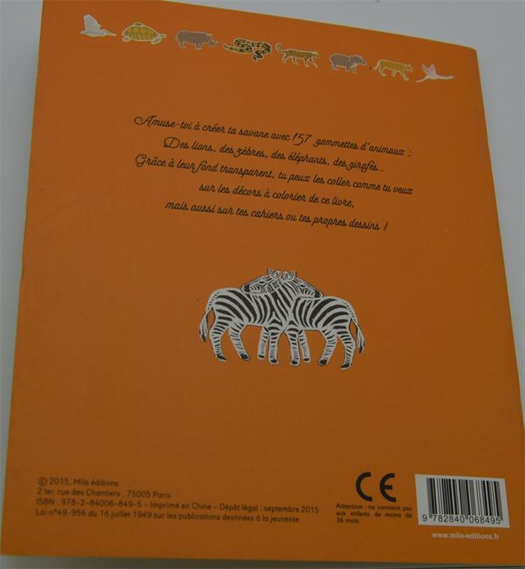 Genitore bambino bambini baby Animal picture libro di adesivi per il pensiero percettivo ANIMAUX libro di apprendimento francese età 3 anni in su
