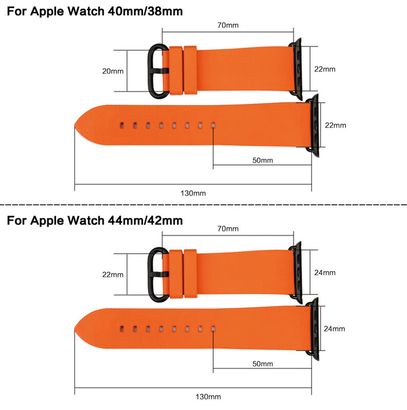 Di Alta Qualità Anello in Gomma Cinghia per Apple Watch Band 42 Millimetri 44 Millimetri Watch Band 38 Millimetri 40 Millimetri Iwatch 5 4/3/2/1 di Ricambio Braccialetto Verde