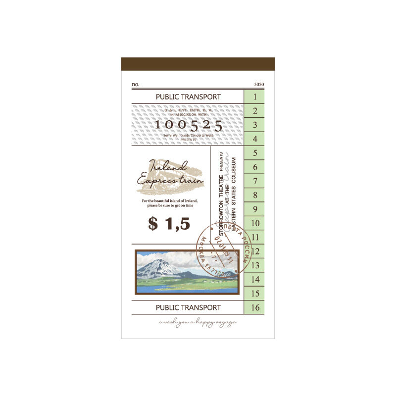 50sheets/pack Ticket Hinweis Papier Erinnerungen von Norman Serie Vintage Zerreißbar Handbill Nachricht Dekoration Material Papier 8 Modelle