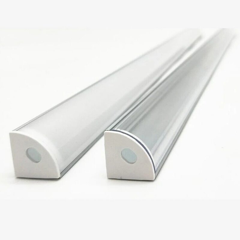 12 мм алюминиевый профиль 45 градусов угловой алюминиевый профиль для 5050 3528 5630 Светодиодный молочно-белый/прозрачный корпус полосы канала