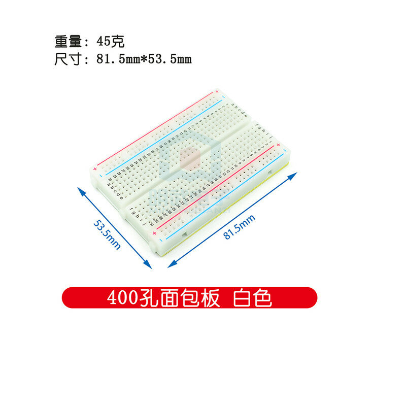 Pode ser emendado solderless placa de ensaio placa de circuito de teste solderless placa de ensaio com jumper 400 furos
