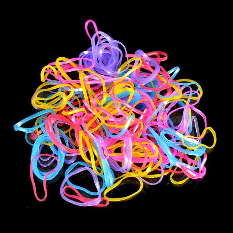 1000/500 PCS Colourful Ring Rubber Bands Pet Dog Hair Elastic Bows Grooming Accessories For Small Dog Supply