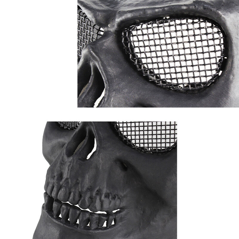 Halloween Scary Mask for Festival Cosplay Steel Mesh Eyes Protection Airsoft Full Face Skull Mask For Paintball BBs Game