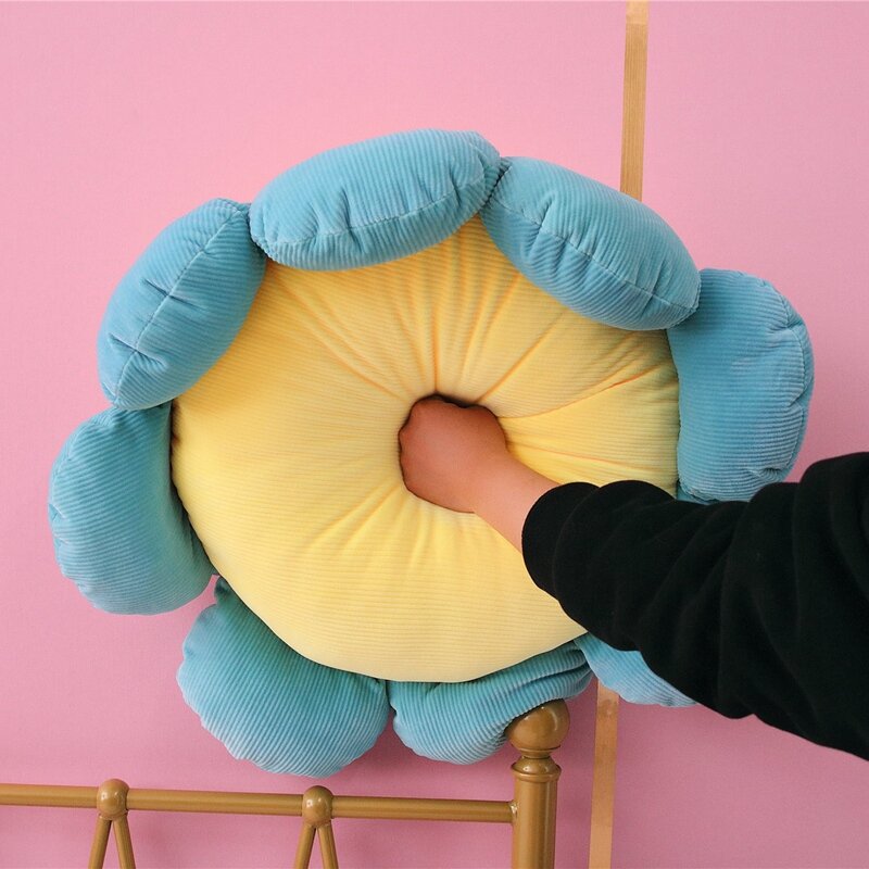 Плюшевый Цветочный Коврик, мягкий реалистичный детский игровой коврик в форме цветка, набивная мягкая цветная декоративная подушка