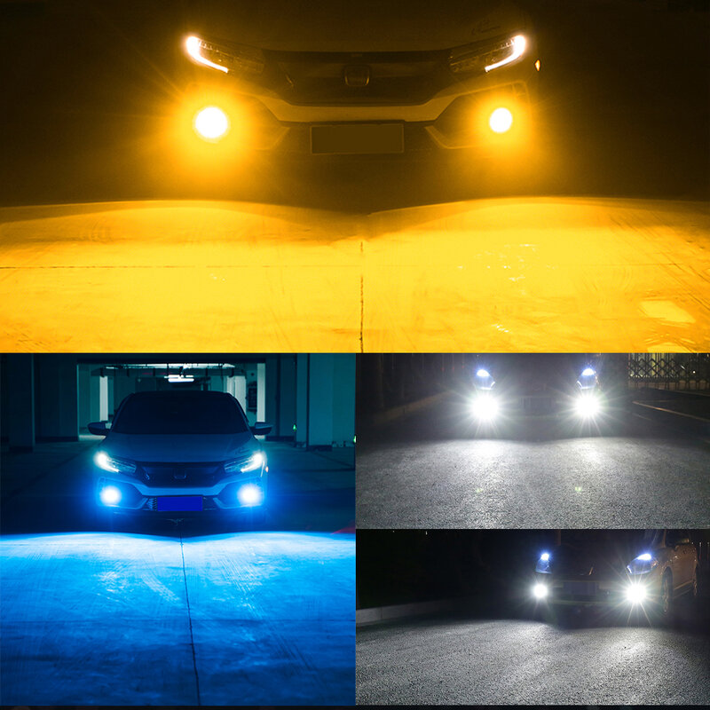 Lâmpadas do farol do carro Lâmpada LED, luzes de neblina automáticas, luz de corrida, H1, H3, H7, H11, H8, HB4, 9005, HB3, 4014 Chip, 1Pc