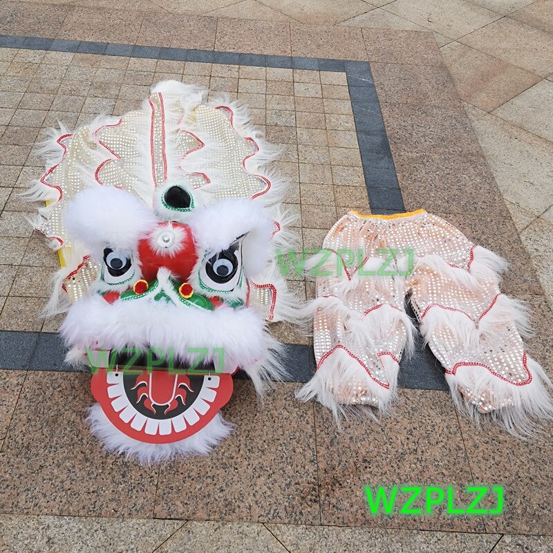 Dzieciak 14 cali lew kostium taneczny ze spodniami 5-12 lat dzieci bawią się występ na imprezie Sport parada na świeżym powietrzu wydarzenie etap maskotka chiny