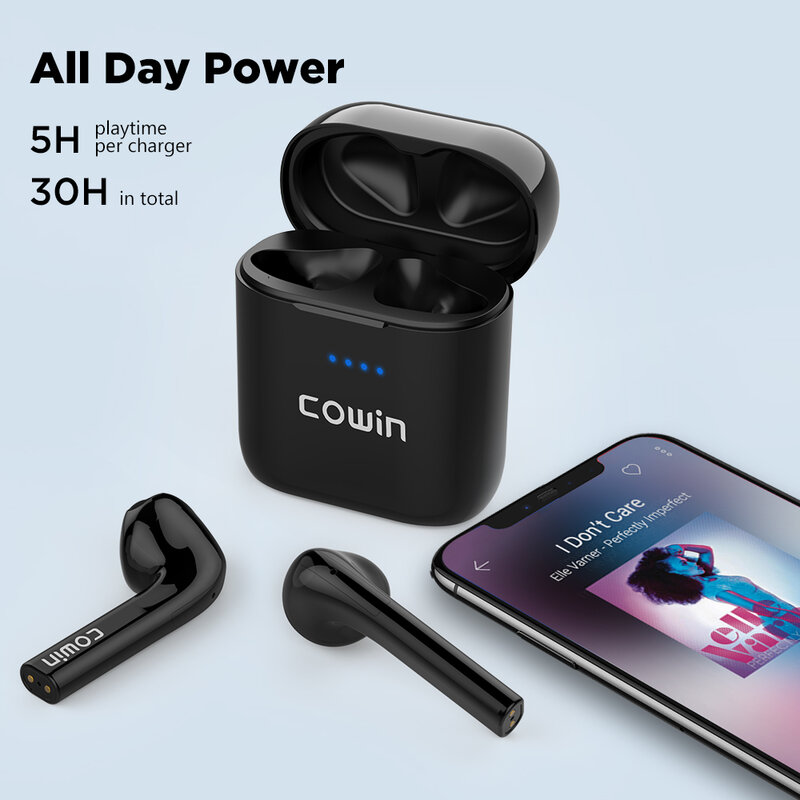Cowin KY07 de alta calidad Tws auriculares inalámbricos Bluetooth 5,0 Mini auriculares con micrófono impermeable auriculares deportivos para teléfono