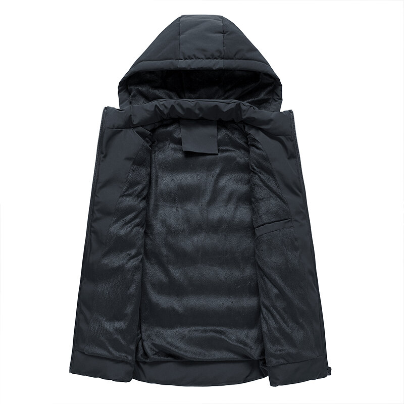 Chaleco de invierno para hombre, chaqueta informal sin mangas, 5XL talla grande, abrigo cálido para hombre, sombrero desmontable, novedad