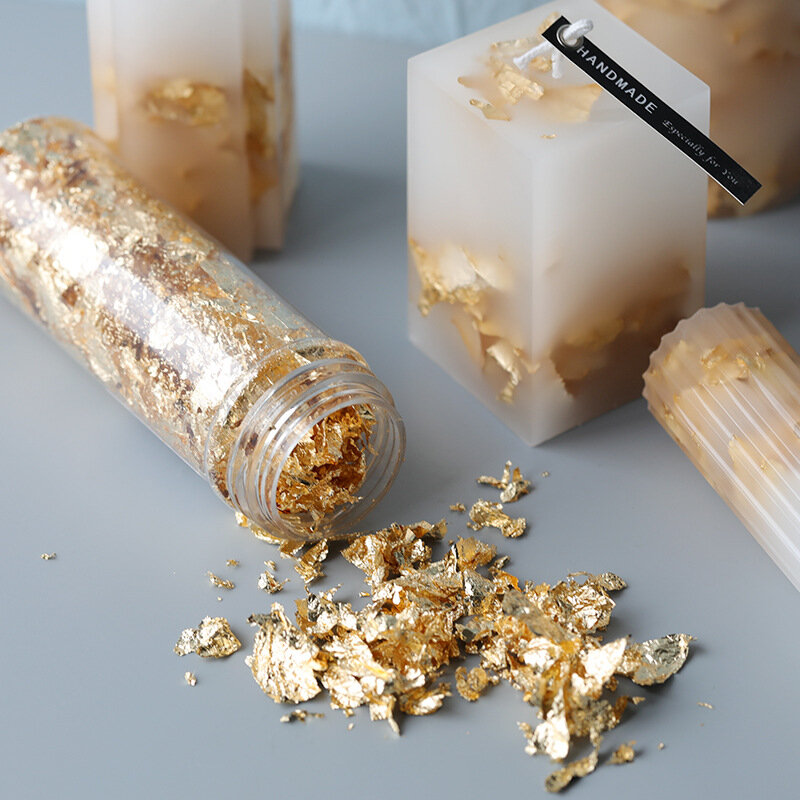 Velas perfumadas hechas a mano, lámina dorada de cera de 2g, materiales de bricolaje, decoración de Mousse, suministros para hacer velas