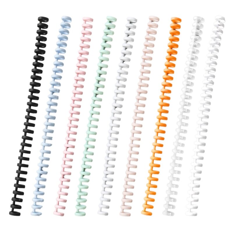 Anelli colorati di ricambio a 30 anelli di ricambio per pettine per vari quaderni a fogli mobili raccoglitori carte da viaggio rilegatura di file