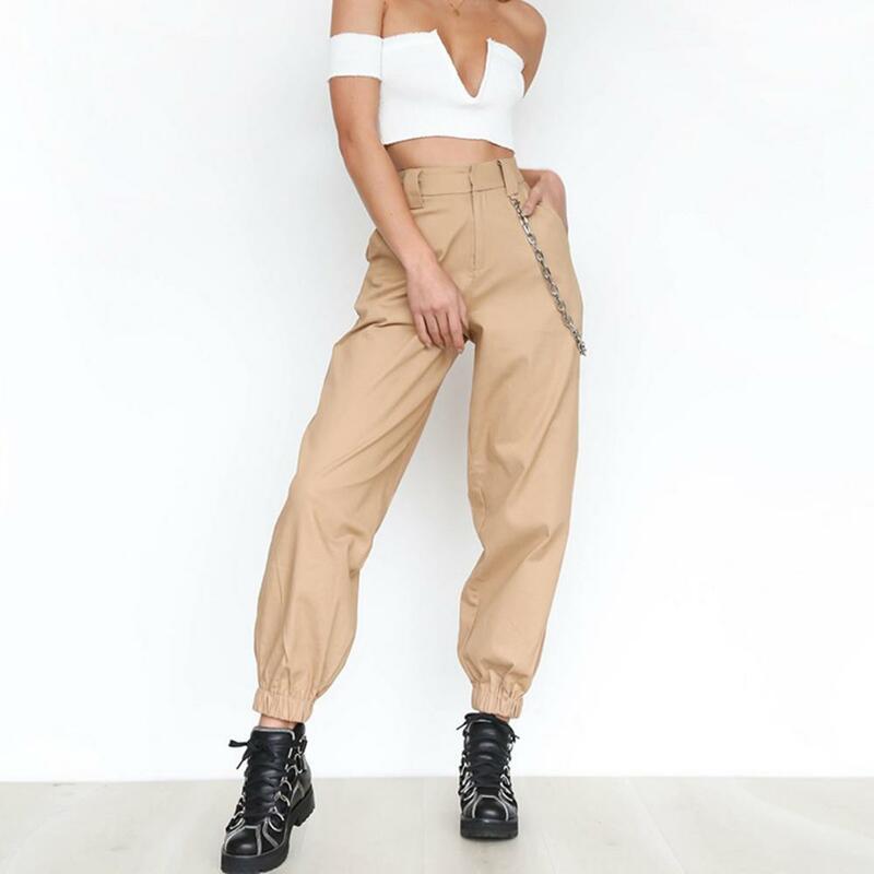 Quần Harem Pants Màu Mắt Cá Chân Gắn Thu Đông Màu Nguyên Chất Lỏng Lẻo-Lắp Dài Thấm Hút Mồ Hôi Cho Đeo Hàng Ngày