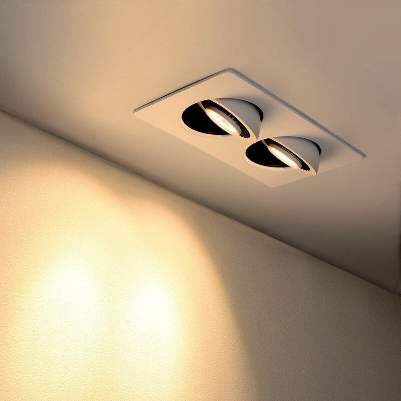 Downlight a Led dimmerabile Downlight singolo/doppio angolo regolabile per soggiorno camera da letto cucina lampada da soffitto