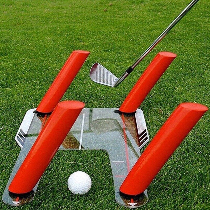 High-Quality Pc Golf Aiming Hitting Trainer Golf Swing Trainer Shatterproof Mirror Golf Putter Mirror Accessories Tool