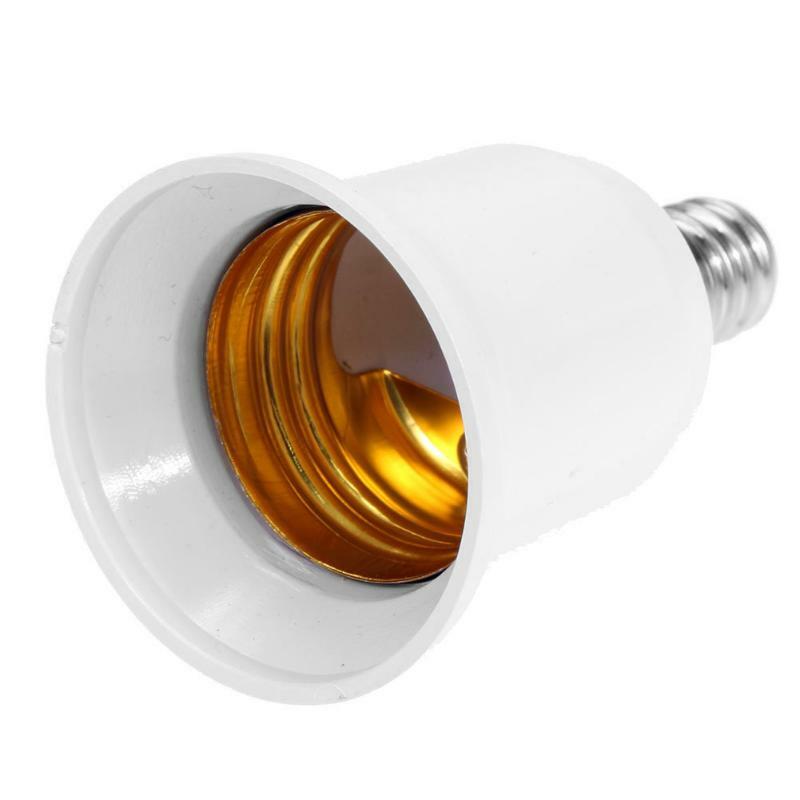 Adaptador E14 a E27, ahorro de tiempo, versátil, amplia compatibilidad, fácil instalación, ignífugo, Compatible con diferentes Bases de lámpara