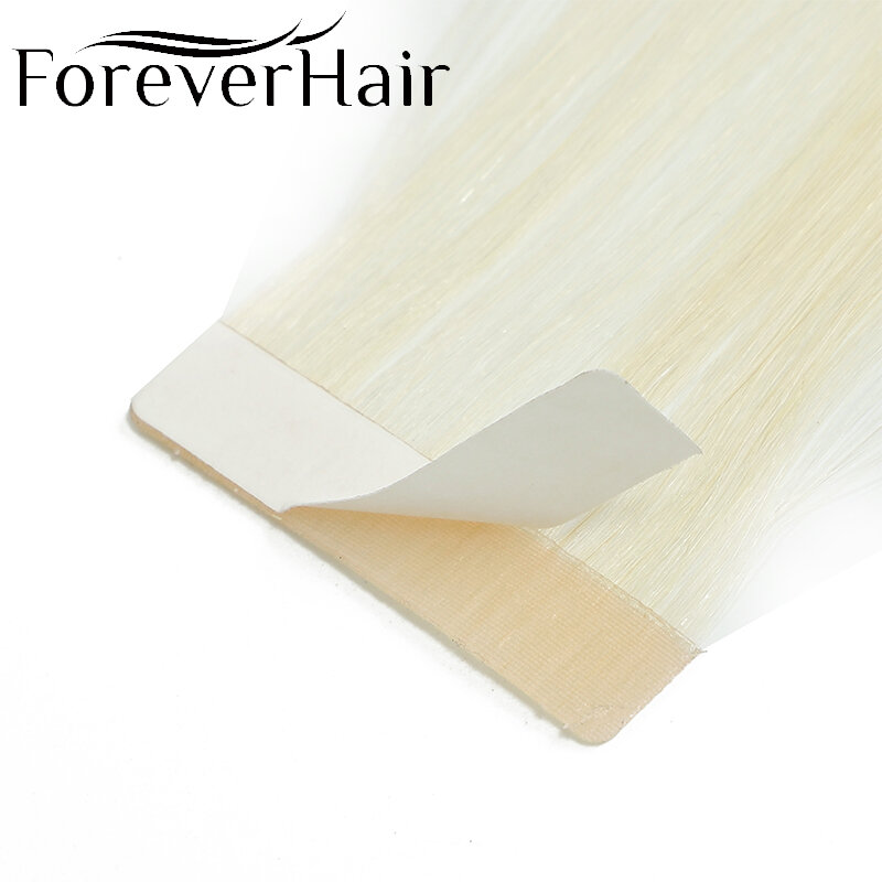 Накладные волосы FOREVER HAIR, 100% натуральные накладные человеческие волосы, бесшовные утки кожи, 18 Дюймов, 5 шт., шелковистые прямые волосы для европейского салона