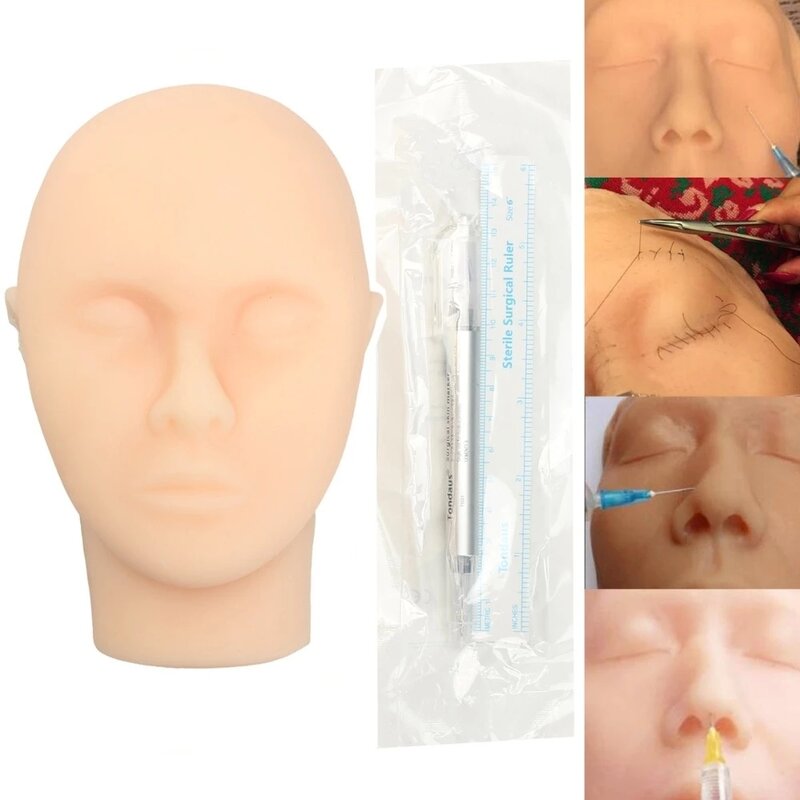 Female makeup exercise silicone head model,Cosmetic injection practice silicone head model