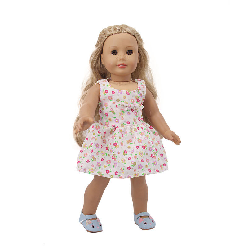 Ubranka dla lalki 15 kolorowa sukienka z muszką Fit 18 Cal American & 43 Cm noworodki Baby Doll Zaps Generation świąteczna zabawka dla dziewczynek