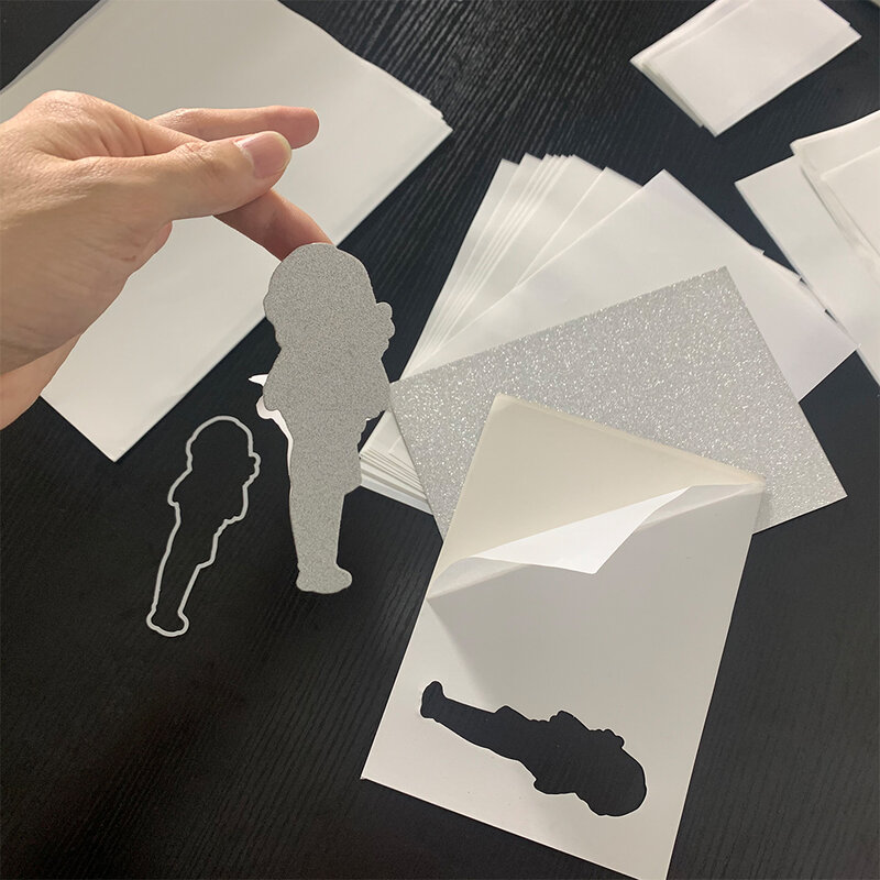 10 Sheets/Pack 4 Maten Clear Dubbelzijdig Adhesive Sheets Voor Diy Sticker Kaart Maken Embossing Stencil Fotoalbums nieuwe 2021