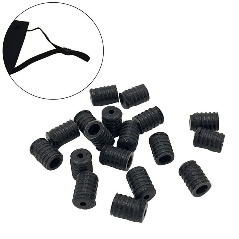 Plastic Flat Spiral Buckle Adjustable Bead Anti-slip Mask Buckle Elastic Band Cap Mask Stopper Ear Cord Drawstring Button 2024