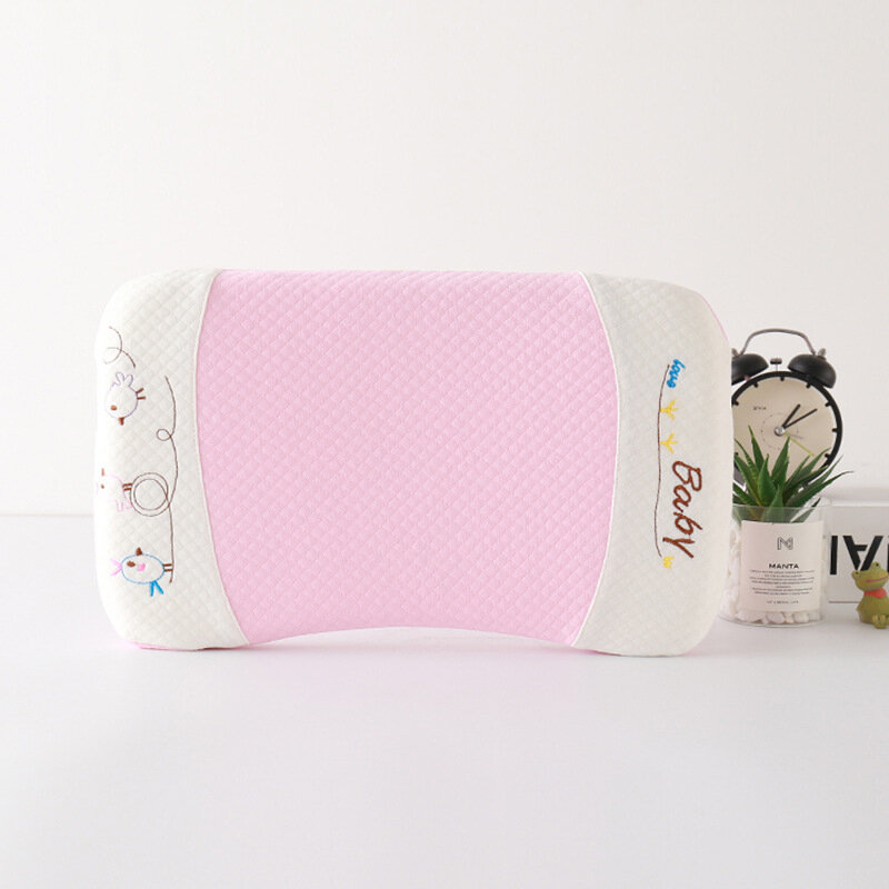New Latex Baby Pillow Rectangular 0-6 Years Old Baby Removable and Washable Memory Foam Slow Rebound Shaped Pillow