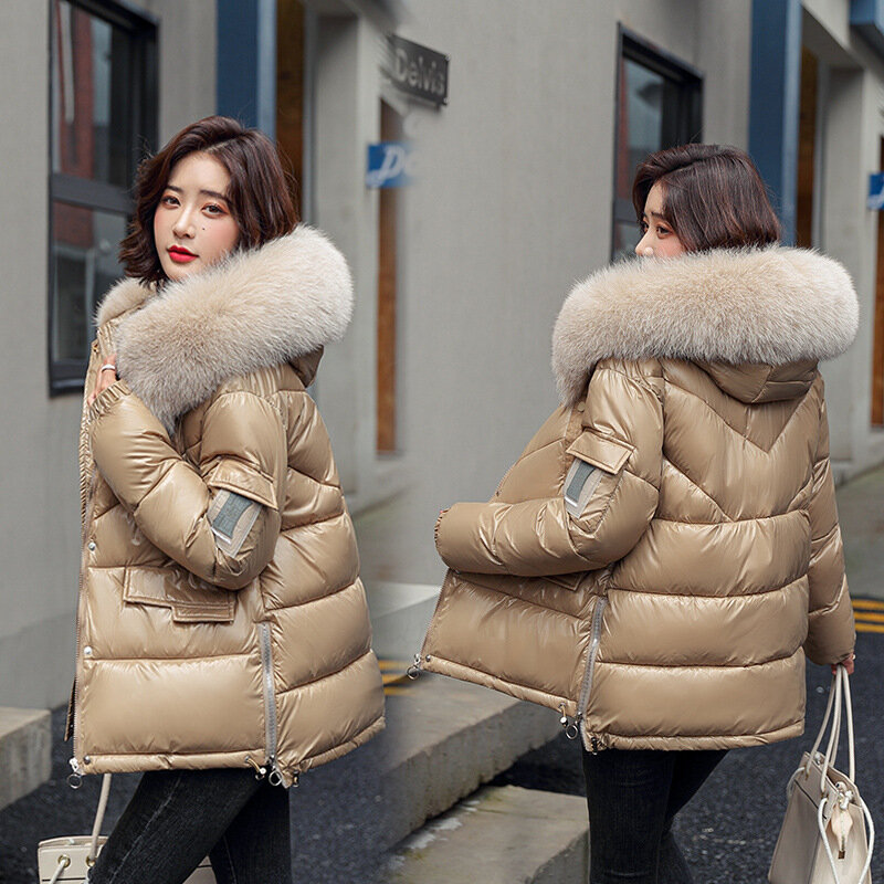 Chaquetas de plumón de pato para Mujer, chaqueta cálida y gruesa con capucha, abrigo informal de talla grande, M-3XL de invierno