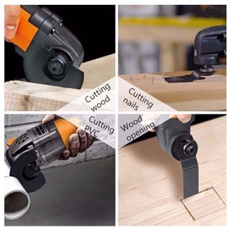 Hojas de sierra oscilantes HCS, herramienta multiherramienta de corte de madera, accesorios de liberación rápida