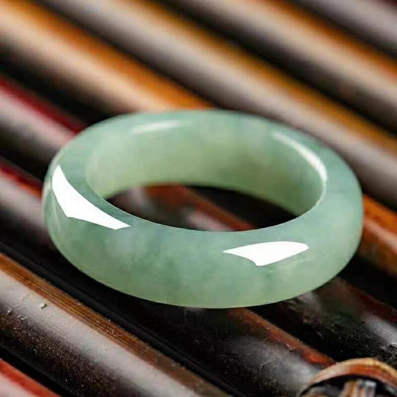 Anel de jade natural clássico feminino, anel simples de jade, joia feminina para festa de casamento, presente de anéis para mulheres