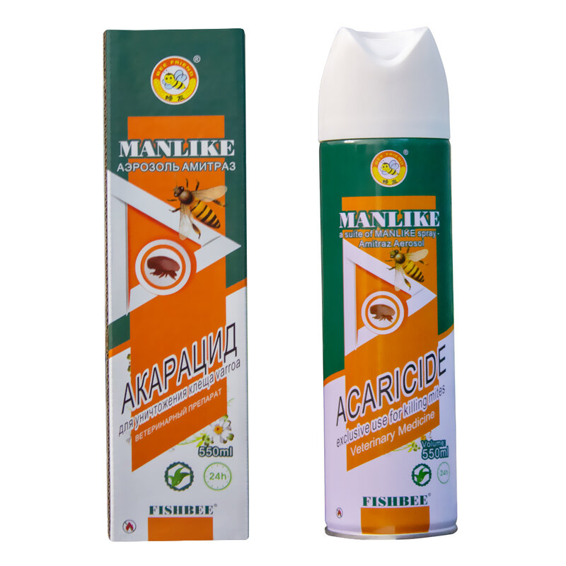 MANLIKE-Aerosol Amitraz para apicultura rusa, acaricida de abeja, varroa, 550ml, anti varroa de forma eficiente