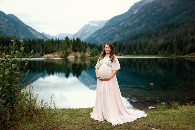 Sexy Maternity Photography Dresses Lace Fancy Pregnancy Shoot Dress Long Women Pink Blue Maternity For Pregnant Photo Prop