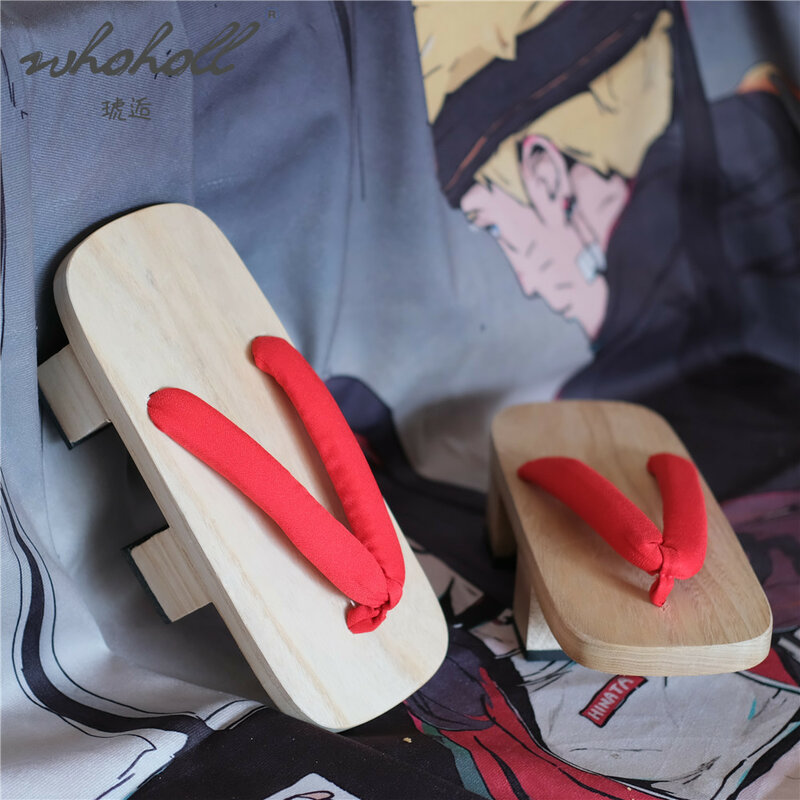 Zapatillas planas de madera para hombre y mujer, chanclas japonesas de samurái, zapatos de Cosplay, chanclas de verano