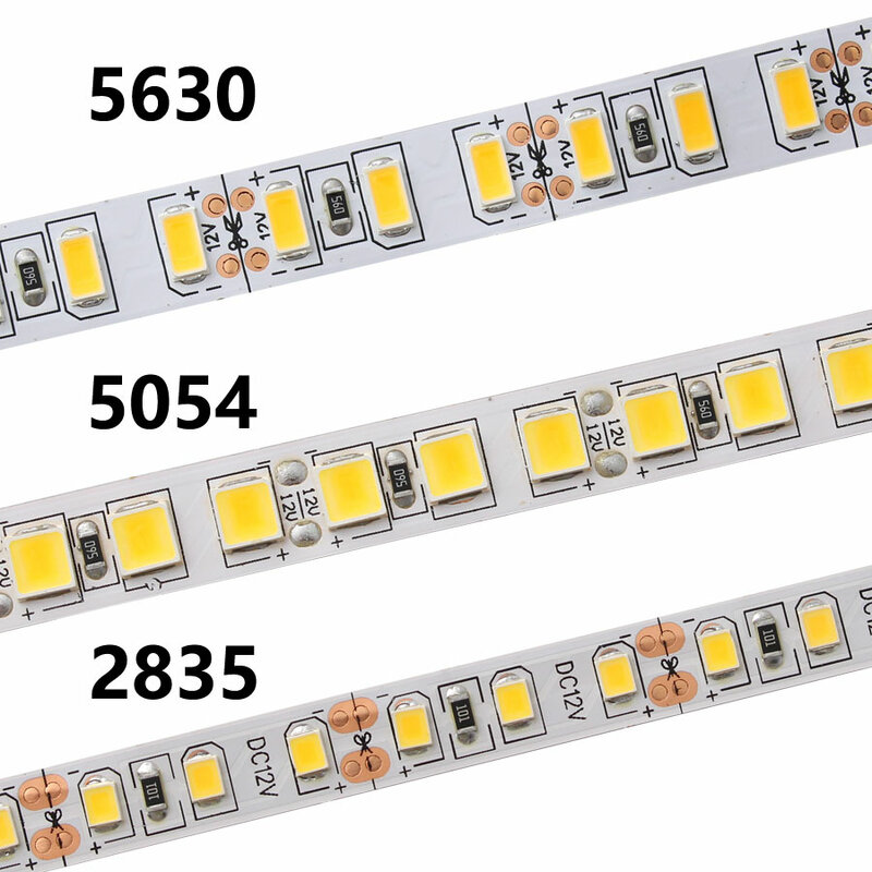 Impermeável LED Strip Light Kit, LED Strip Set, Home Decor Tiras, SMD 5730, DC, 12V, 6000K, 1m-5m