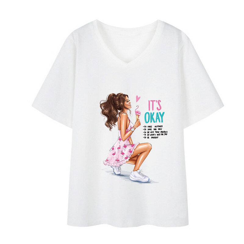 Nowa moda dziewczyna naklejka na T-shirt łatka termotransferowa żelazko na Transfer Diy ubrania naszywki, nadają się do prania dekoracji Appliqu
