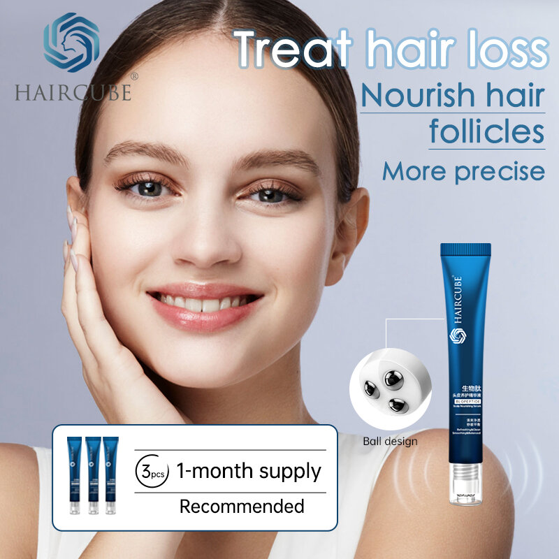 HAIRCUBE leczenie wzrostu włosów dla kobiet/mężczyzn Anti utrata włosów Essence Oil pielęgnacja skóry głowy Serum szybki wzrost włosów Biotech Essential Oil