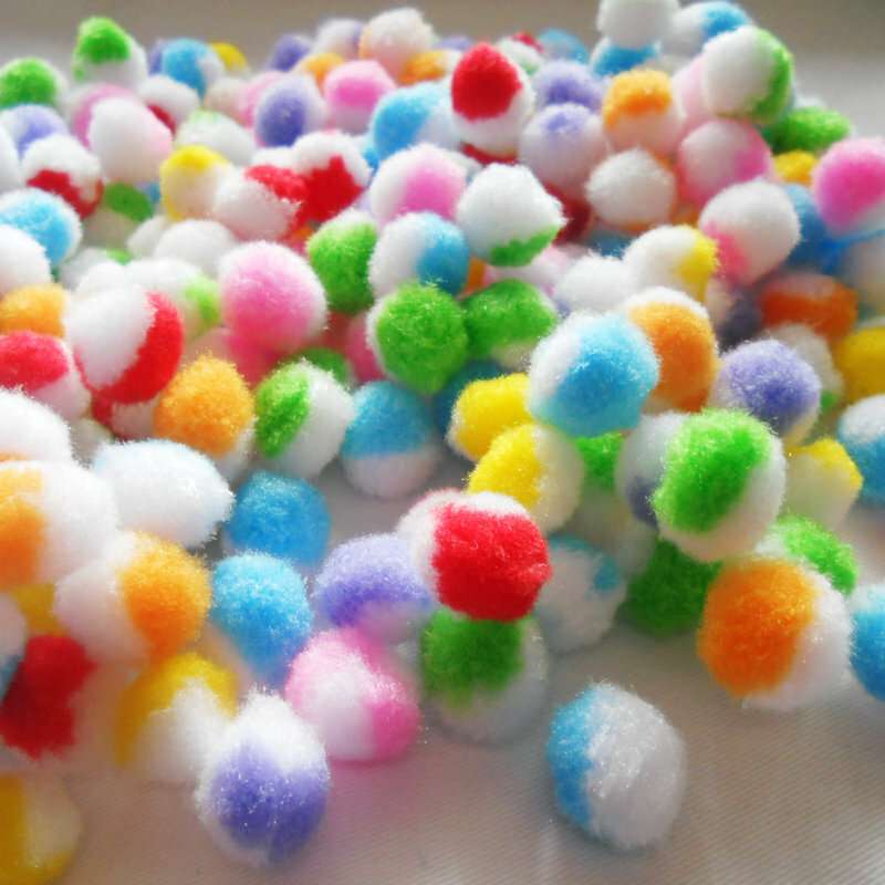 BỘ 50 2.5cm nhiều màu Pompom Pom-Pom Handmade hoạt động Sáng Tạo vật dụng Họ đồ chơi ngộ nghĩnh Người Thợ Thủ Công chất liệu DIY OEM