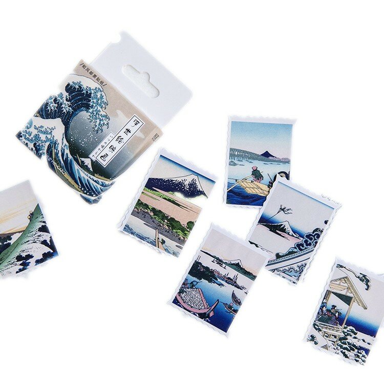 45 sztuk/paczka Retro naklejki papierowe zestaw japoński styl klej DIY naklejki dekoracyjne etykiety dla Scrapbooking planistów listów